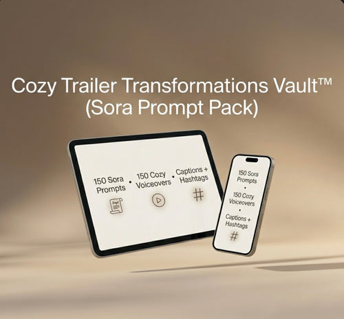 Cozy Trailer Transformations Vault™ (Sora Prompt Pack)